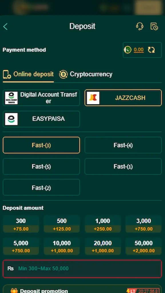 2go game deposit system